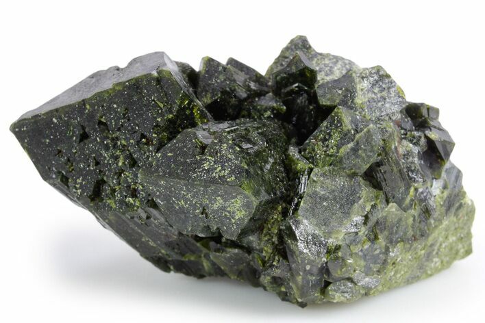 Lustrous Epidote Crystal Cluster - Peru #358421